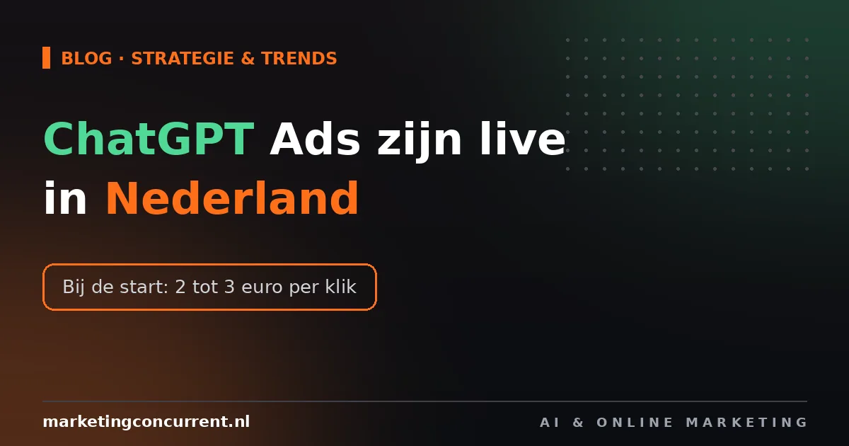 ChatGPT Ads zijn live in Nederland: dit kun je er nu al mee