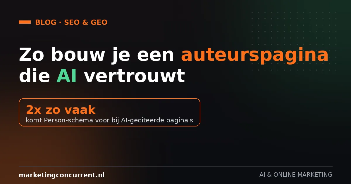 Zo bouw je een auteurspagina die AI vertrouwt: Person-schema en E-E-A-T voor MKB-sites